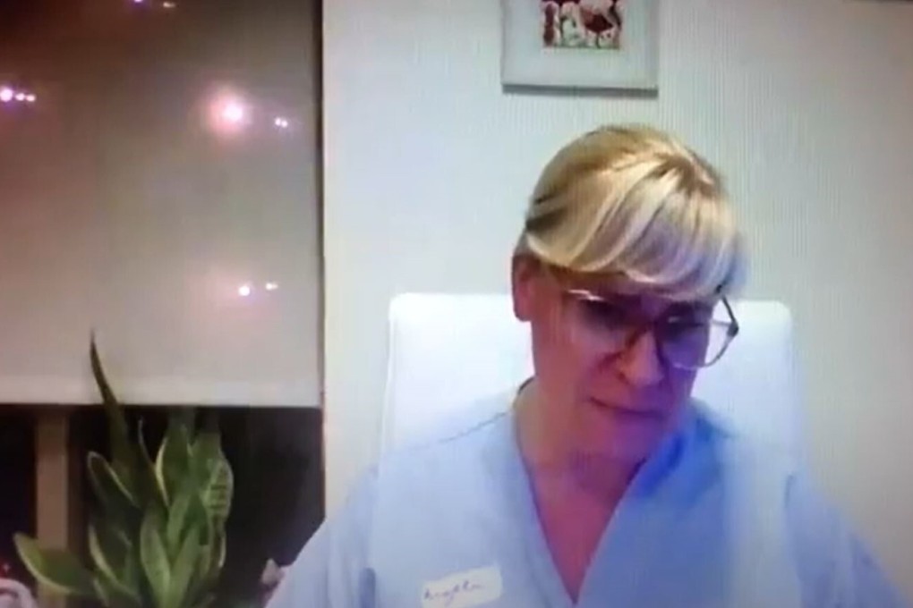 Angela Millar, executive director of the Little Mountain Place care home in Vancouver, British Columbia, in a screenshot from a Zoom briefing on December 21, 2020. Forty-one residents died of Covid-19 at the home in the city's deadliest outbreak. Photo: SCMP