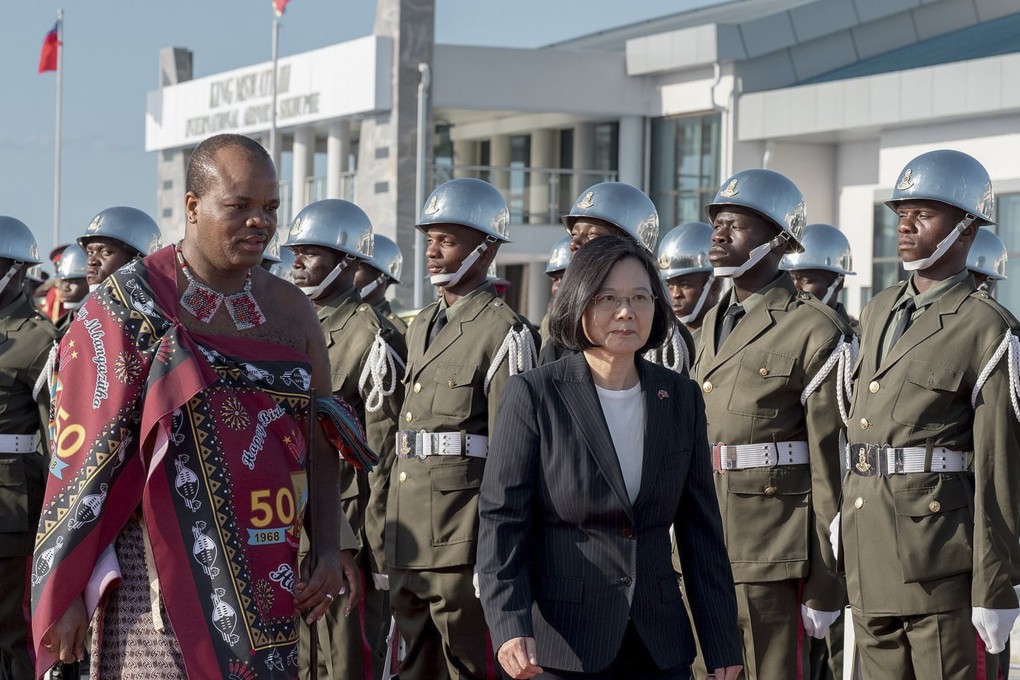 King Mswati III with Taiwan’s President Tsai Ing-wen in Mbabane, eSwatini. File photo: EPA