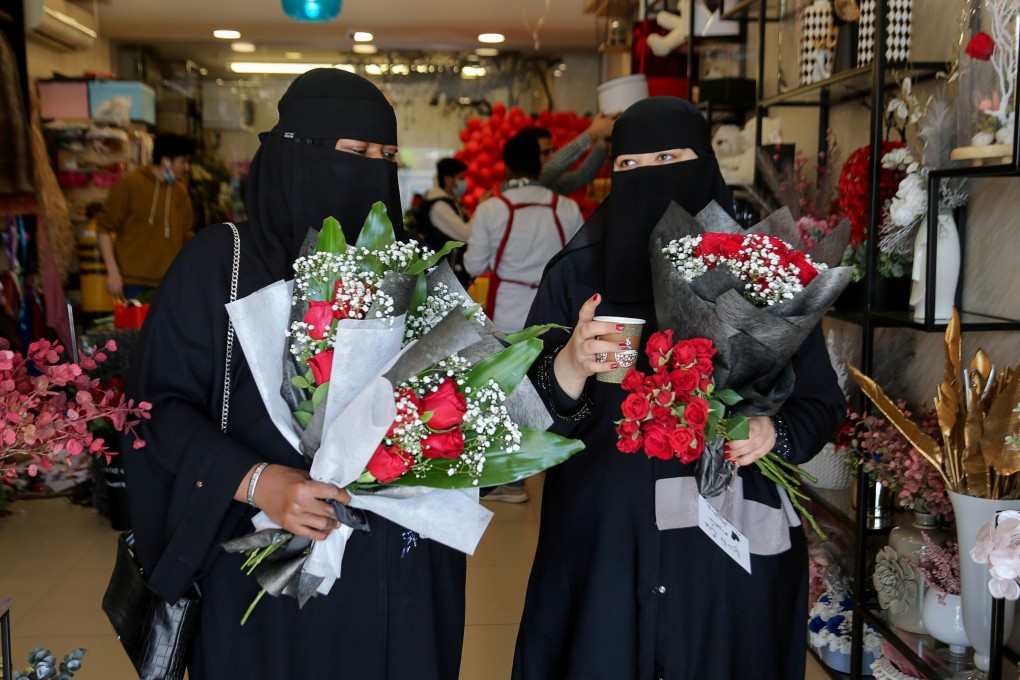 Women shop at a florist in Riyadh, Saudi Arabia. File photo: Reuters