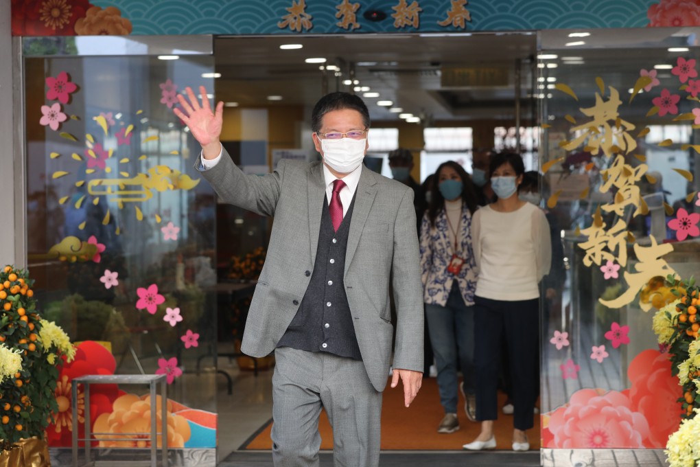 Director of Broadcasting Leung Ka-wing leaves RTHK Headquarters in Kowloon Tong on Friday. Photo: May Tse