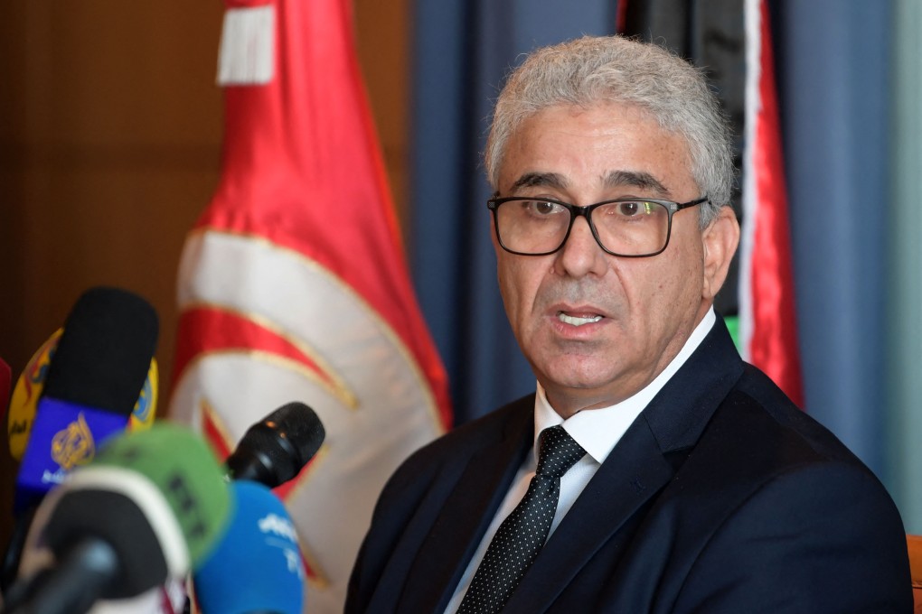 Libya’s interior minister Fathi Bashagha gives a press conference in the Tunisian capital of Tunis in December 2019. Photo: AFP