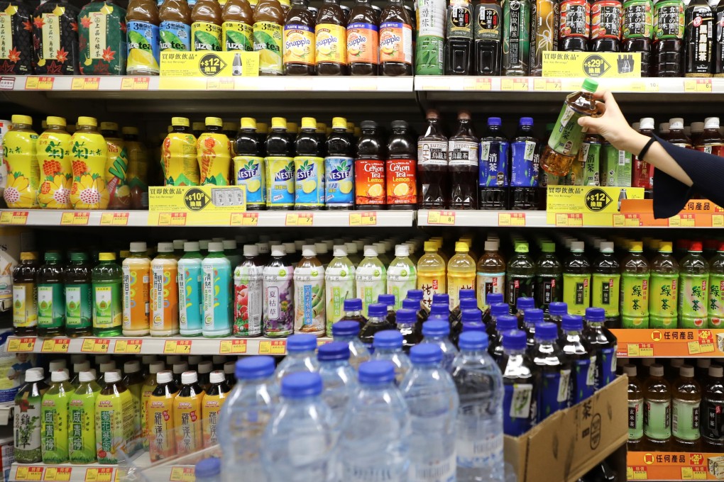 Bottled drinks at a supermarket in Sheung Wan. Photo: Sam Tsang