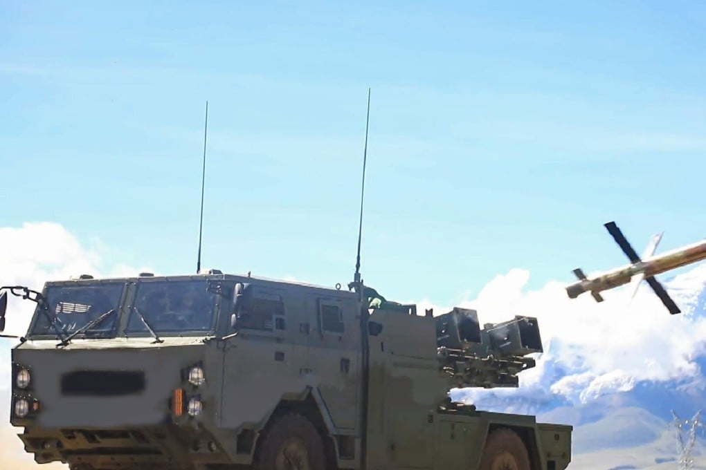 China’s HJ-10 anti-tank missile launcher has been fitted with a general utility truck base. Photo: Handout