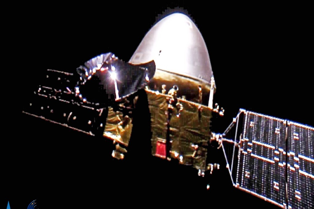 China’s Tianwen-1 probe, seen en route to Mars, is set to touchdown on the red planet in May. Photo: AP