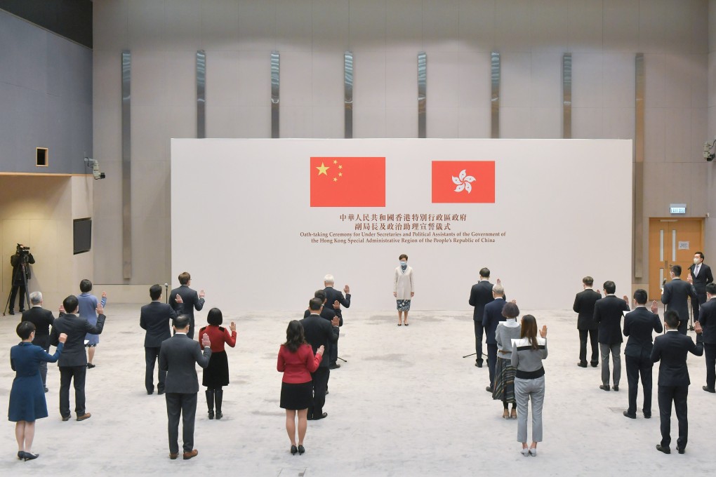 Politicians in Hong Kong could be banned from running for office for five years if disqualified for reasons such as improper oath-taking. Photo: Handout