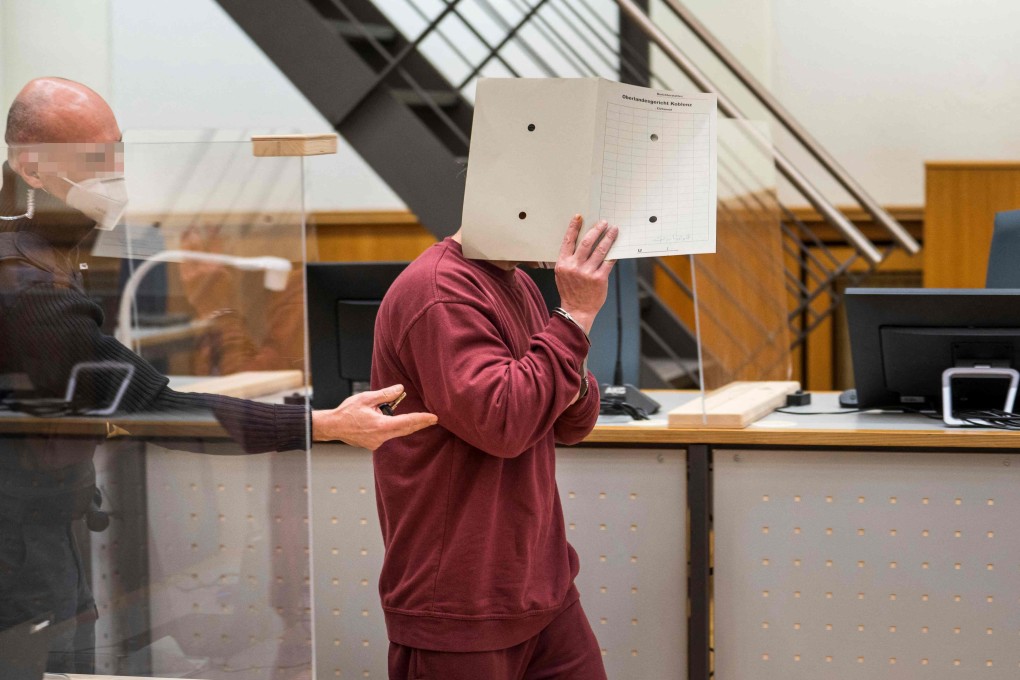 Former Syrian intelligence service agent Eyad al-Gharib arrives to hear his verdict in a courtroom on Wednesday in Koblenz, Germany. Photo: AFP