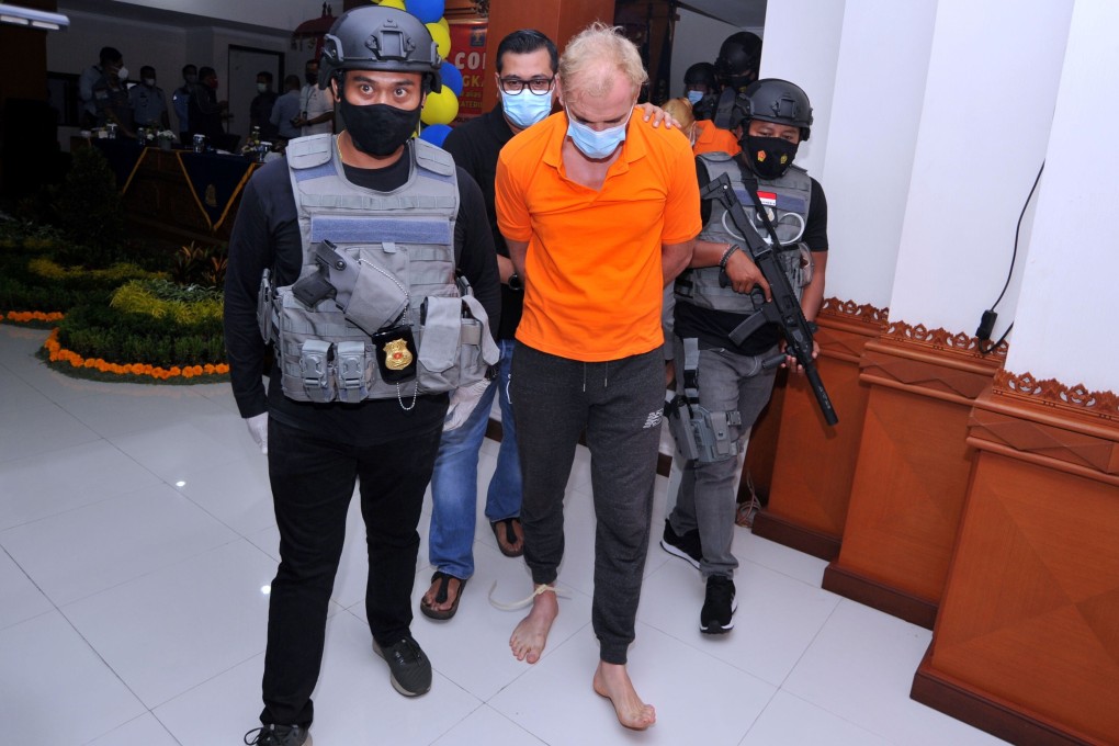 Russian fugitive Andrey Kovalenko at the immigration office in Badung, Bali. Photo: Antara Foto via Reuters