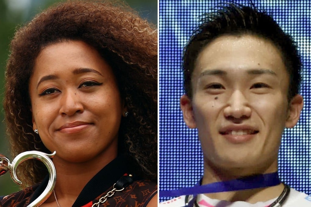 Japanese women’s tennis player Naomi Osaka and men’s badminton player Kento Momota are nominated for Laureus sports awards. Photos: AFP, Kyodo