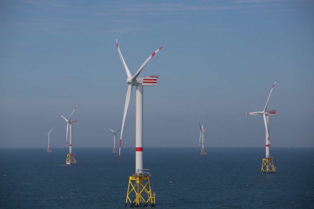 China’s wind farm installations grew 27.8 per cent last year, making up half of the world’s 6.07 gigawatts of offshore wind farms erected globally. Photo: EPA
