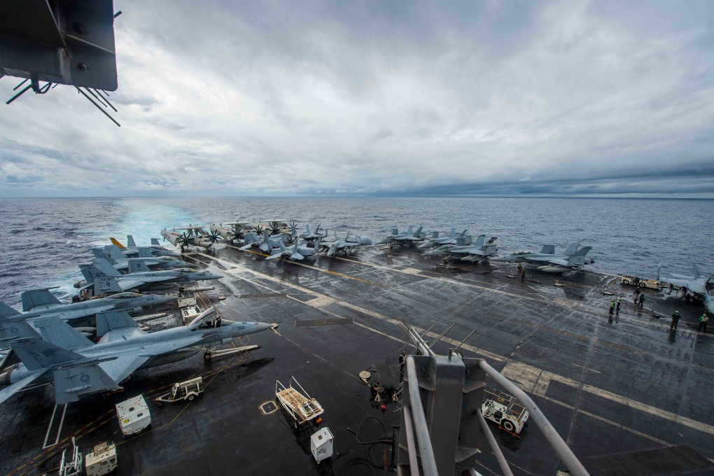 The exercise was carried out by the USS Dwight D. Eisenhower aircraft carrier strike group. Photo: US Navy