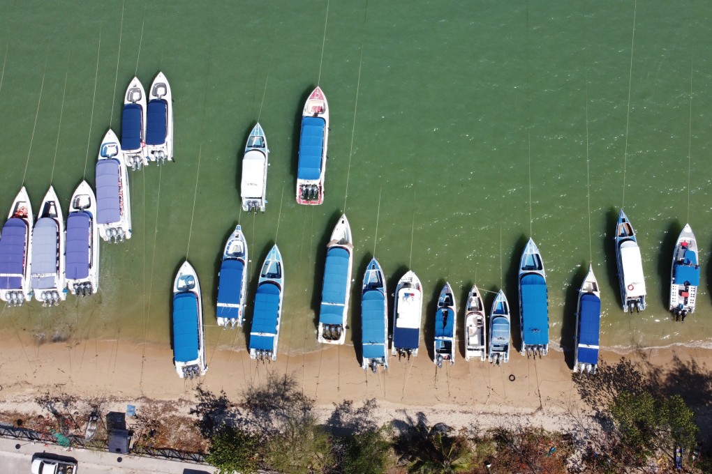 Anchored unused tour boats at Phuket’s Chalong pier. Photo: Vijitra Duangdee