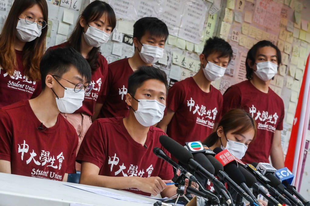 Members of Chinese University’s student union reveal they will be stepping down from its executive committee. Photo: K. Y. Cheng