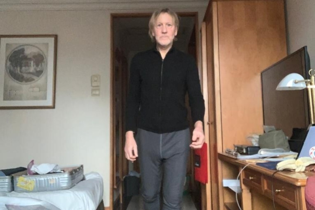 Frederik Balfour says he hopes to pace 200 kilometres in 21 days of quarantine for a local swimming charity. Photo: Handout