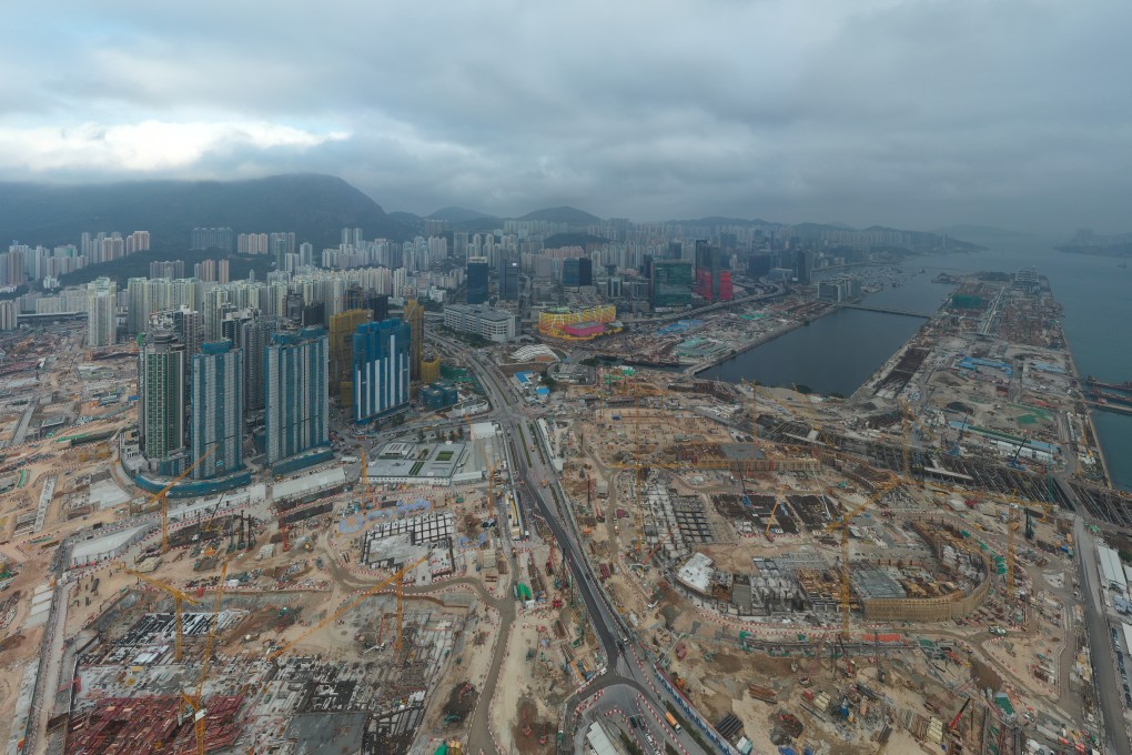 Aerial view of the former Kai Tak runway site. Photo: Winson Wong