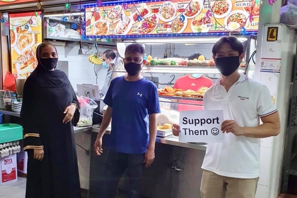 Singapore MP Louis Ng during his visit to the hawker centre in June last year. Photo: Facebook