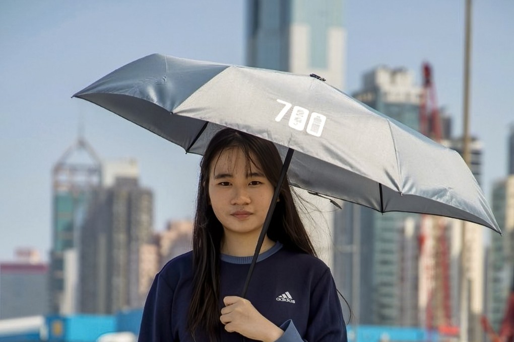 A team called Unbounded has produced umbrellas made out of old plastic water bottles. Photo: Instagram