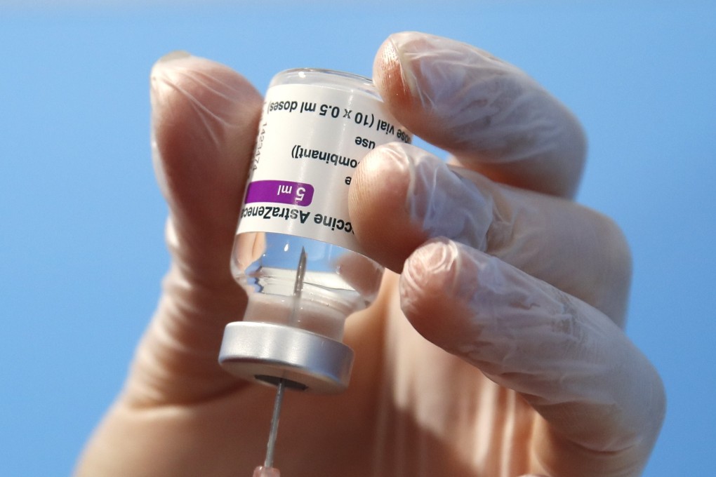 A health worker prepares a dose of the AstraZeneca vaccine to be administered at a vaccination centre set up in Fiumicino, near Rome’s international airport, in February. Photo: AP