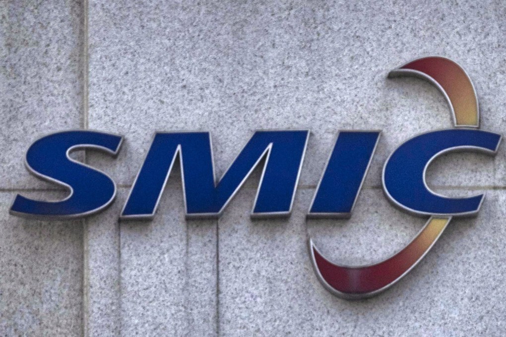 The logo of Semiconductor Manufacturing International Co is seen at the company’s main factory in Shanghai on September 7, 2020. Photo: EPA-EFE