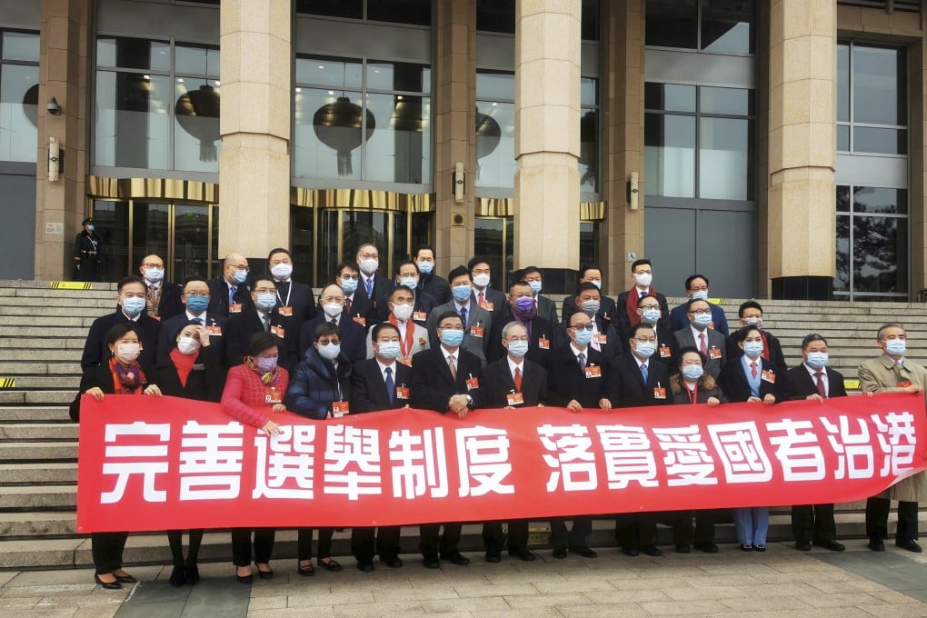 Hong Kong delegates at the plenary session in Beijing. Photo: Handout