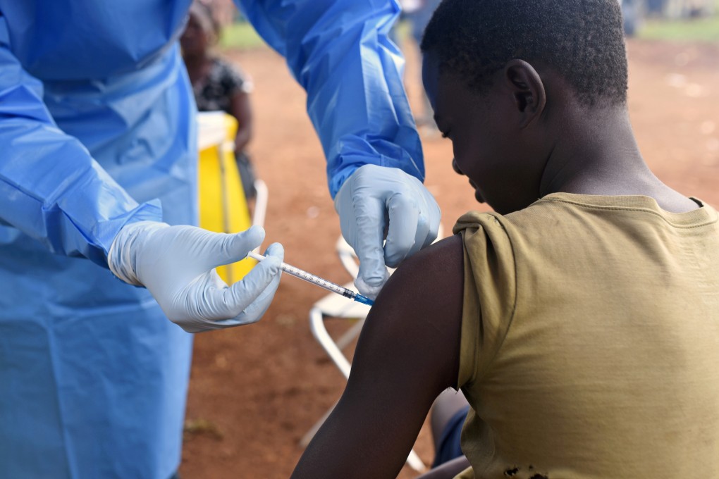 A health worker administers an Ebola vaccine in the Democratic Republic of Congo, amid an outbreak in the country and in Guinea. Photo: Reuters