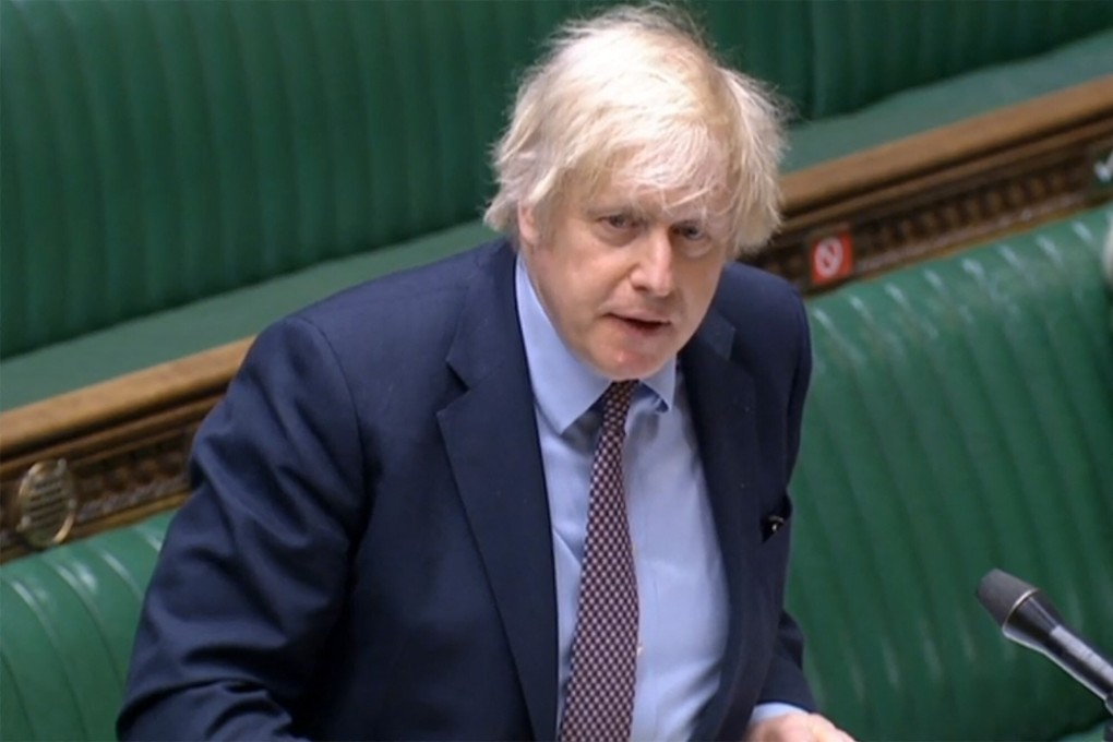 Britain's Prime Minister Boris Johnson takes part in the weekly prime minister’s questions. He told Labour MP Kim Johnson that Britain is ‘very grateful’ for the Chinese community’s contribution to the country. Photo: AFP