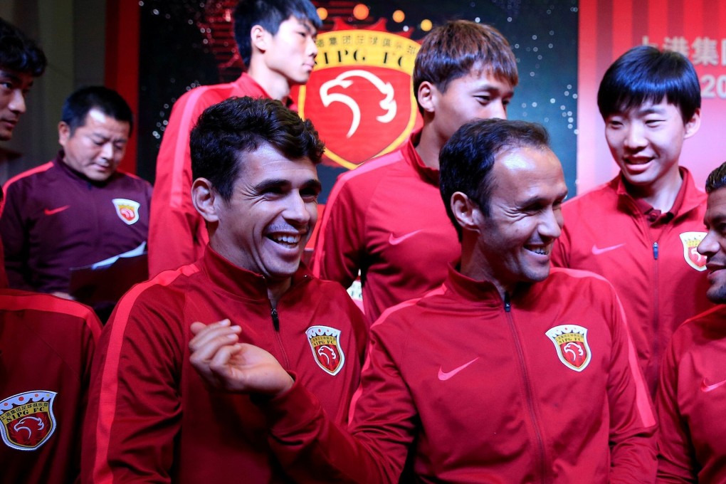 Shanghai Port’s Oscar (left) has undergone emergency surgery to remove his appendix. Photo: Reuters