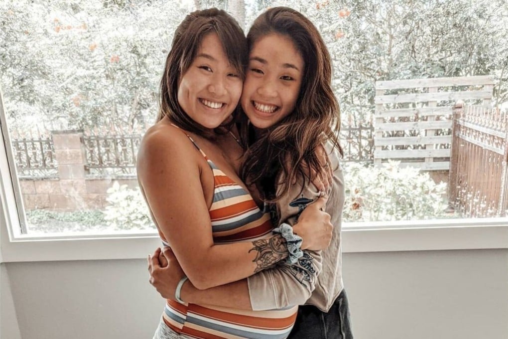 Angela Lee surprises her sister Victoria with a ONE Championship-themed cake after the 16-year-old's debut win upon returning home to Hawaii. Photo: Instagram/@angelaleemma