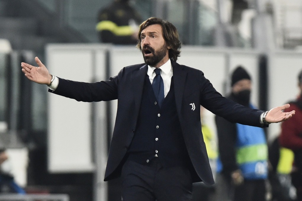 Juventus coach Andrea Pirlo has called for calm following his side’s elimination from Europe. Photo: Reuters