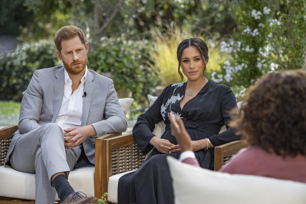 Prince Harry and Meghan give their interview to Oprah Winfrey. Photo: AP