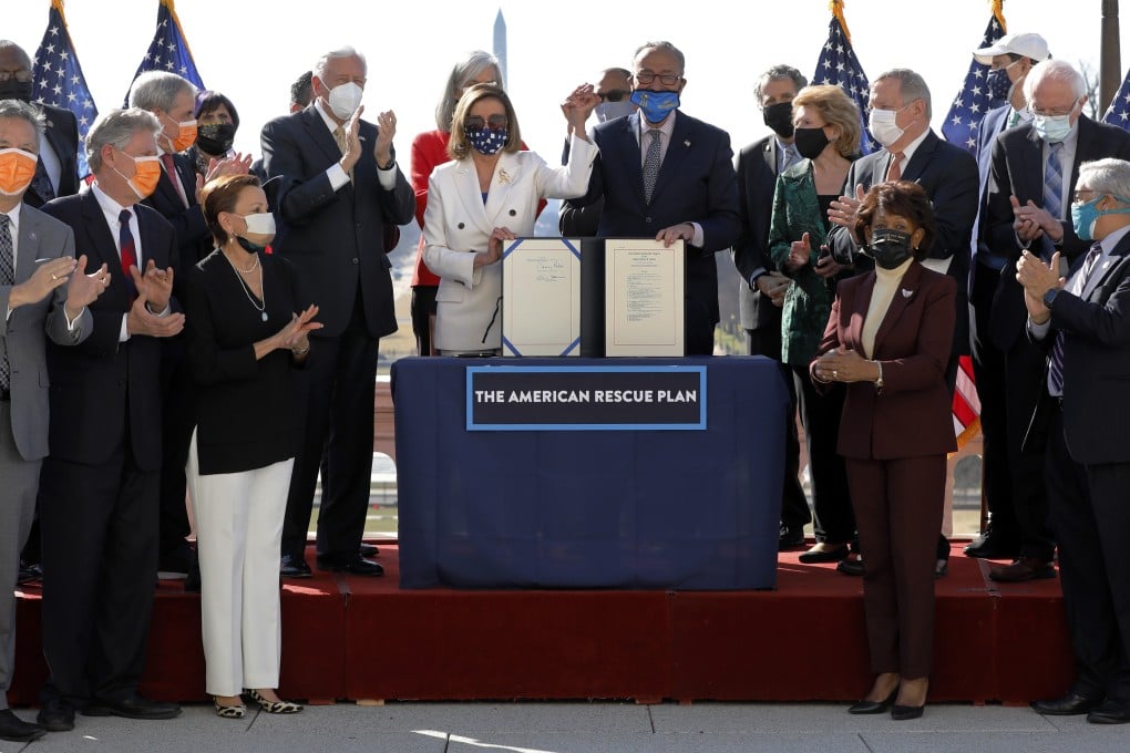 The American Rescue Plan includes US$1,400 direct payments for middle-class Americans, an extension of unemployment benefits, funding for state and local governments hit hard by the coronavirus pandemic as well as money to fund the roll out of vaccines. Photo: TNS