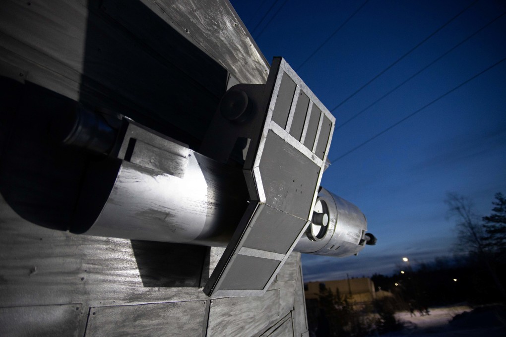 A replica of the Razor Crest gunship from the Mandalorian Disney+ TV series, built by science fiction fans in Yakutsk, Russia. Photo: Reuters