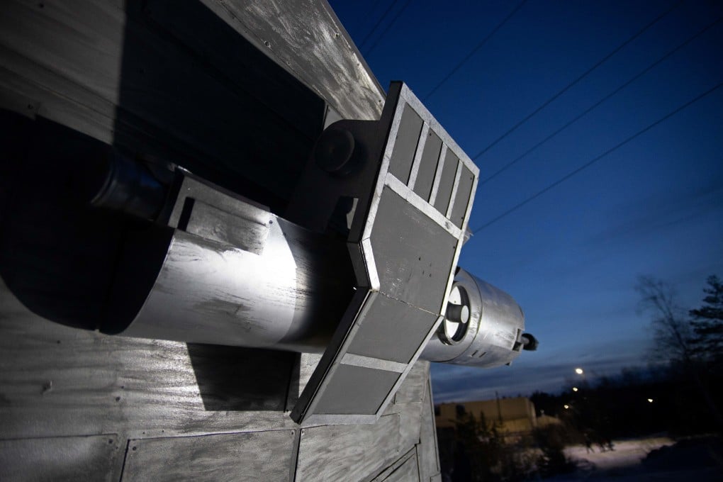 A replica of the Razor Crest gunship from the Mandalorian Disney+ TV series, built by science fiction fans in Yakutsk, Russia. Photo: Reuters