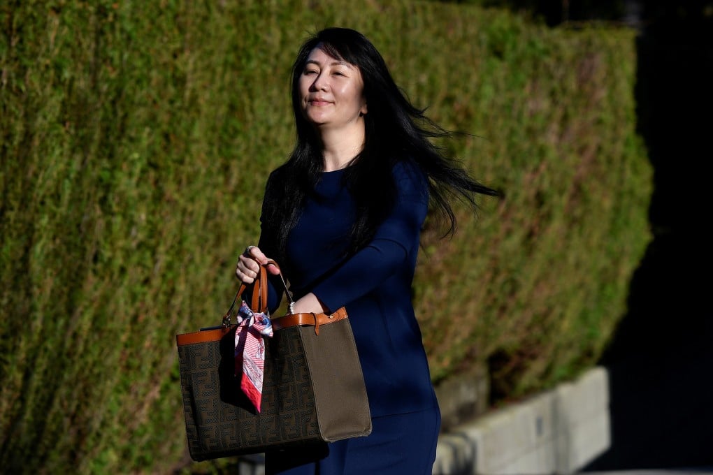 Huawei Technologies chief financial officer Meng Wanzhou leaving her home to attend a court hearing in Vancouver, British Columbia, on Monday. Photo: Reuters
