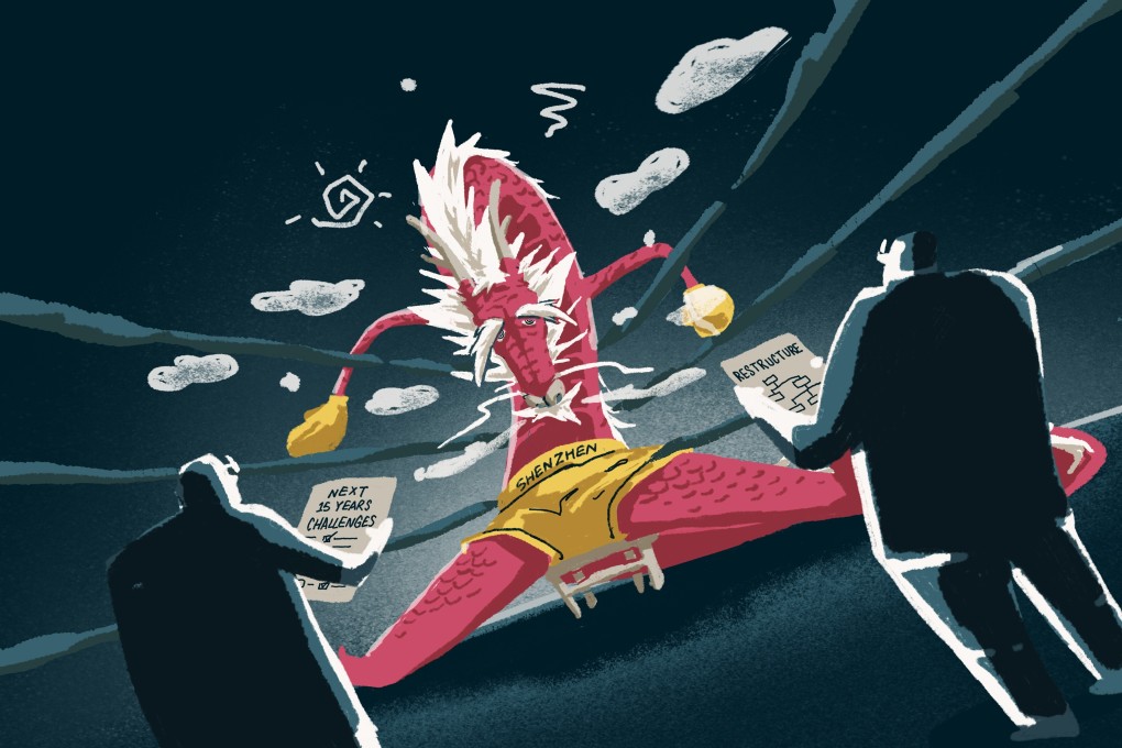 When it comes to gross domestic product per capital, Shenzhen is China’s heavy hitter, but soaring labour expenses and a real estate bubble have made the city less attractive to manufacturers. Illustration: Perry Tse