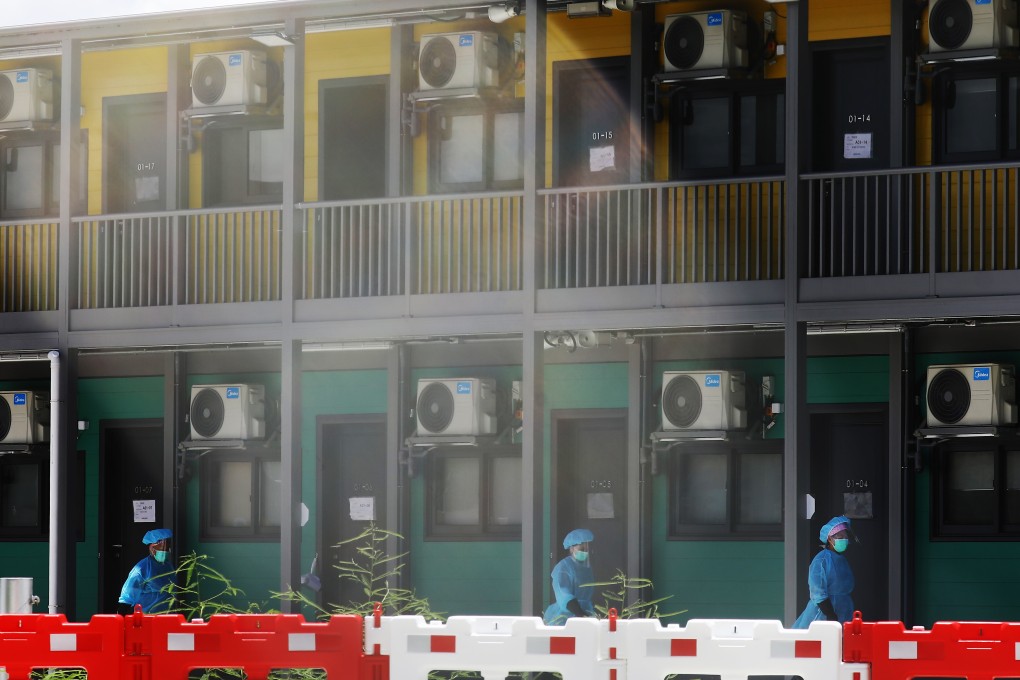 Medical personnel work at the Penny Bay quarantine centre. Photo: Dickson Lee