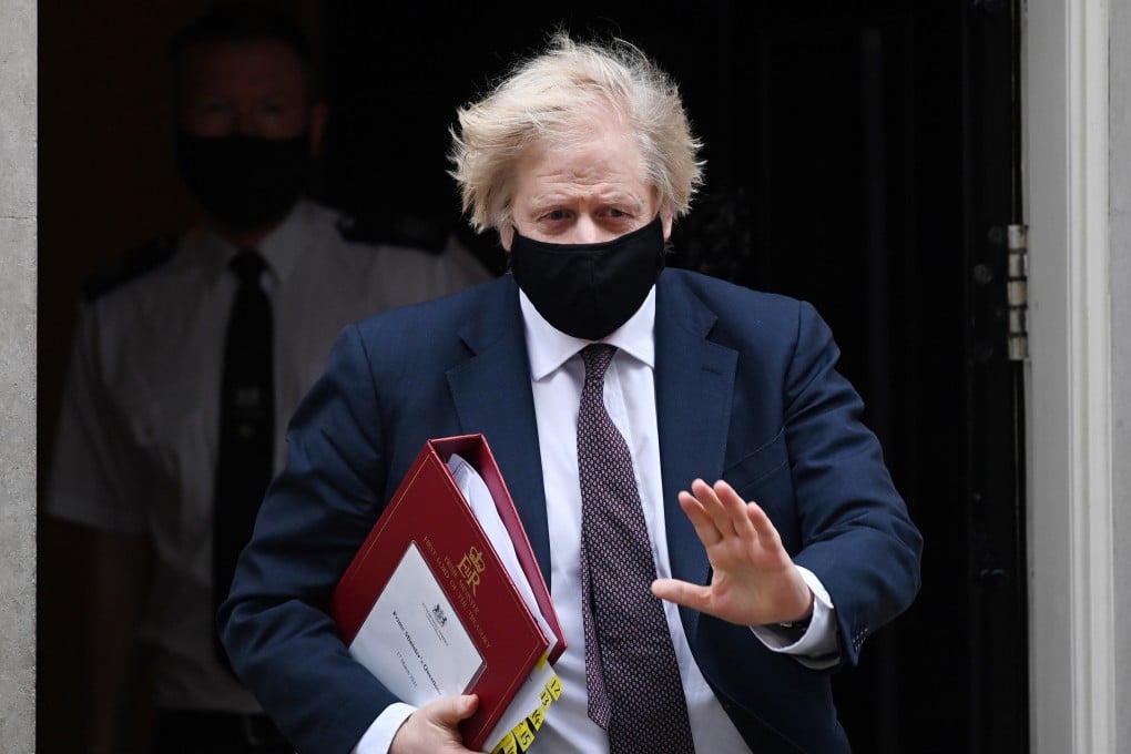 British Prime Minister Boris Johnson departs 10 Downing Street for the parliament in London. Photo: EPA-EFE