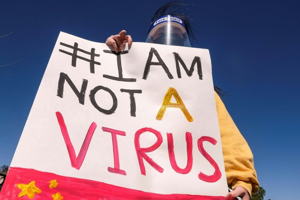 Tracy Wong takes part in a rally near Chinatown in Los Angeles to raise awareness of anti-Asian violence. File photo: AFP
