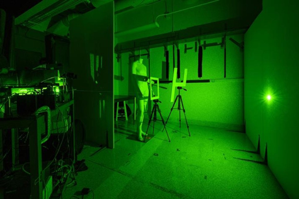 Laser particles bouncing off a wall were able to detect a mannequin. Photo: Handout