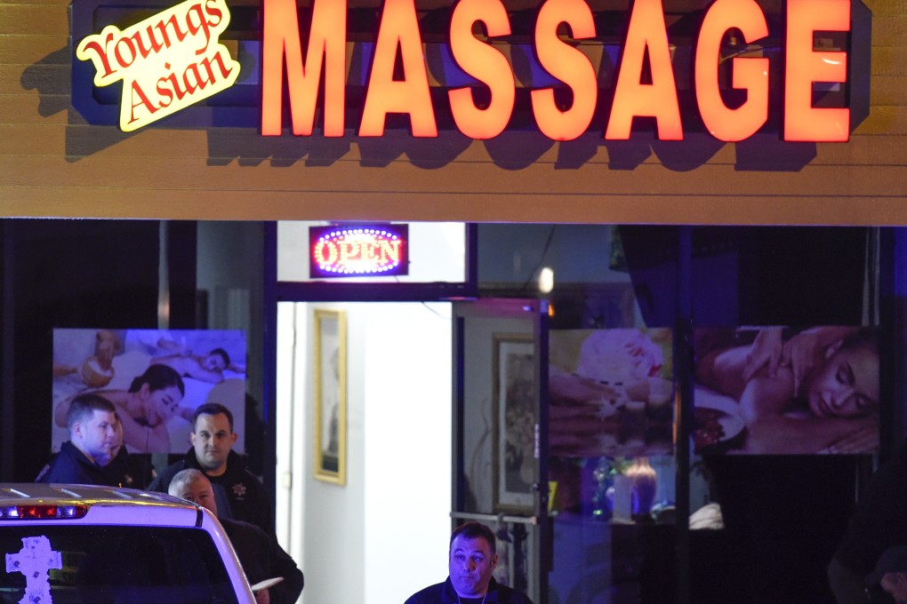 Four people were killed in a shooting at Young’s Asian Massage near Acworth, a suburb of Georgia’s capital city Atlanta. Photo: AP