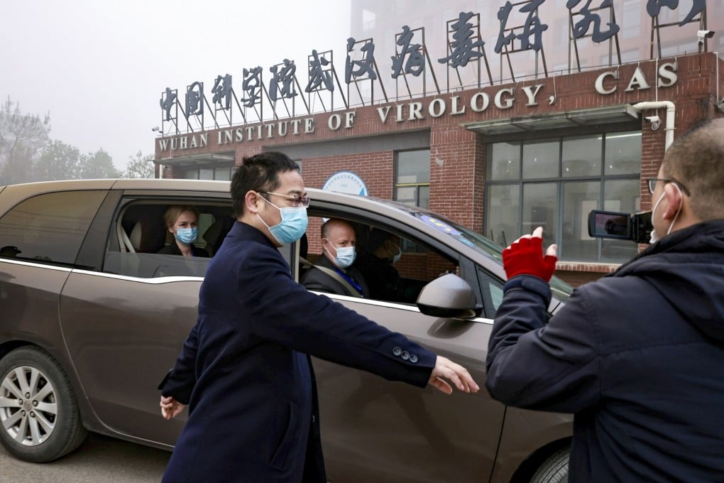 Members of the WHO-led team investigating Covid-19’s origins arriving at the Wuhan Institute of Virology last month. Photo: Reuters