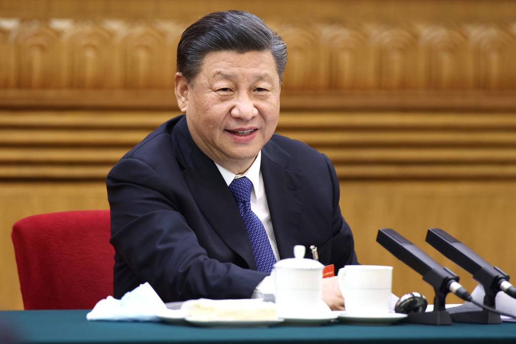 President Xi Jinping speaks with deputies from Inner Mongolia during the National People’s Congress in Beijing on March 5. Photo: Xinhua