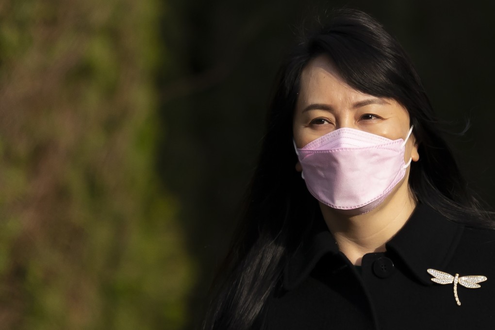 Meng Wanzhou, chief financial officer of Huawei, leaves her home in Vancouver, British Columbia, to attend a court hearing on Wednesday. Photo: The Canadian Press via AP