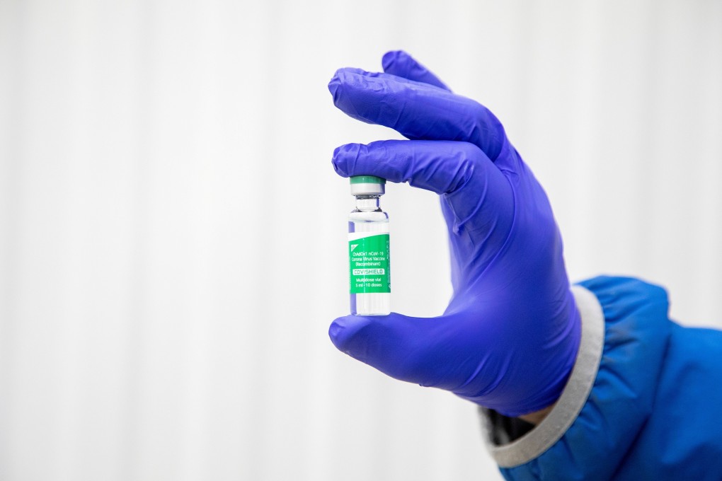 A vial of AstraZeneca’s Covid-19 vaccine is seen in Ontario, Canada. The vaccine has not been authorised for use in the US, which has stockpiled millions of doses in the meantime. Photo: Reuters