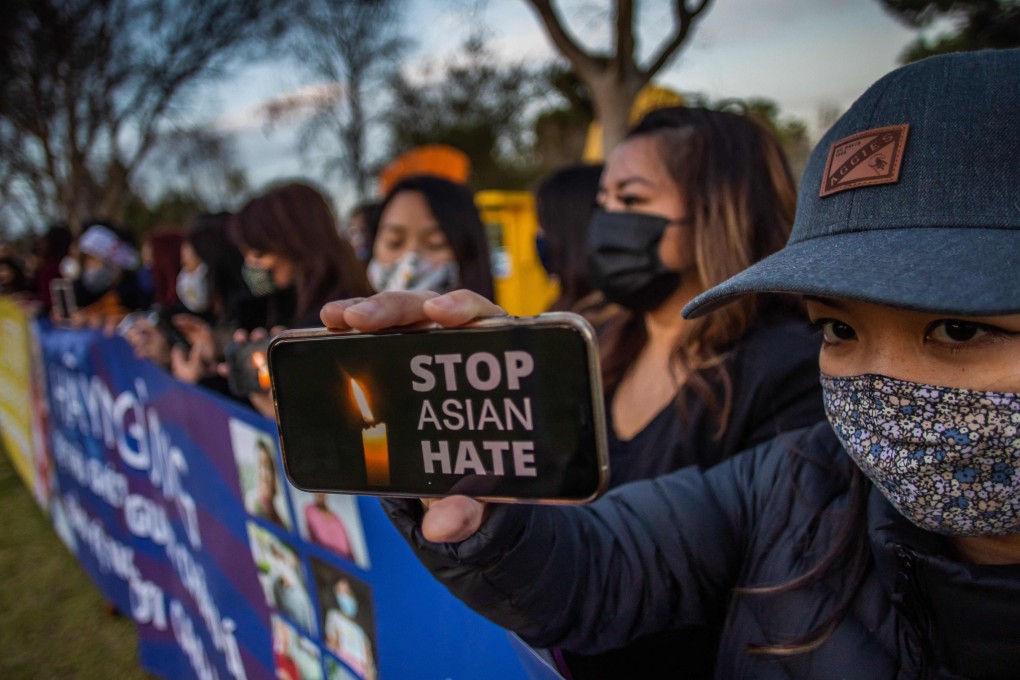 A candlelight vigil in Garden Grove, California, on Wednesday to unite against a recent spate of violence targeting Asian-Americans and to express grief and outrage after Tuesday’s shooting that left eight people dead in Atlanta, Georgia, including six Asian women. Photo: AFP