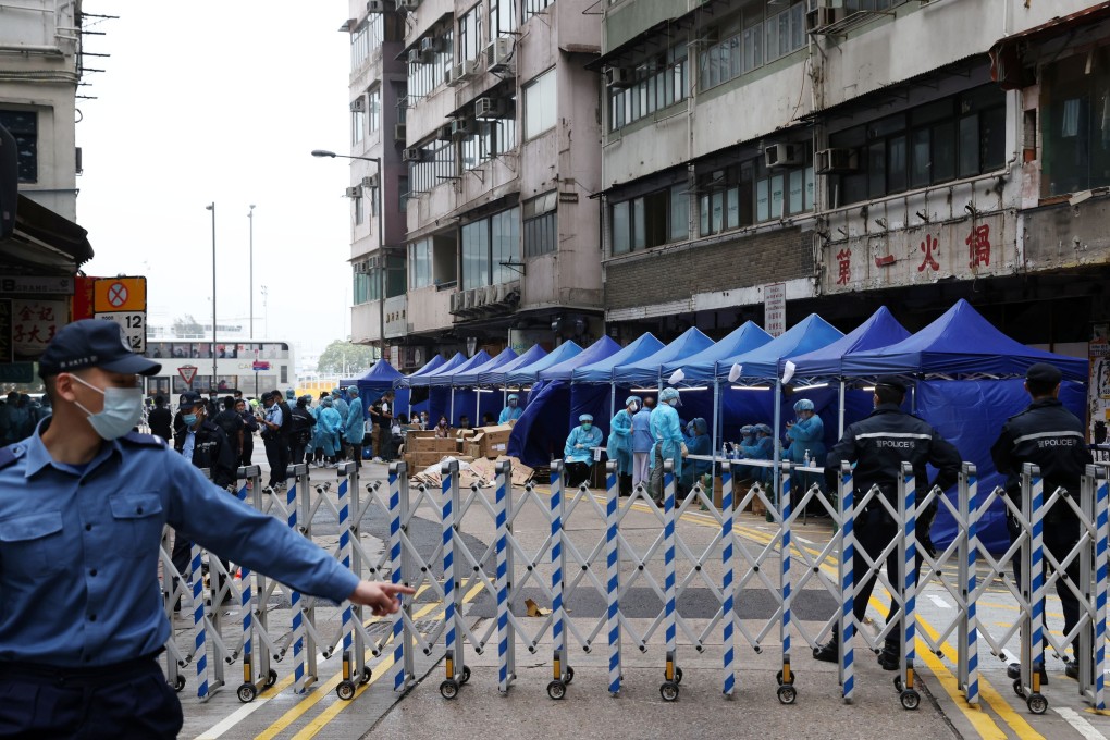 A section of Gloucester Road, Causeway Bay, reopens on Thursday after it was locked down for compulsory testing. Photo: Nora Tam