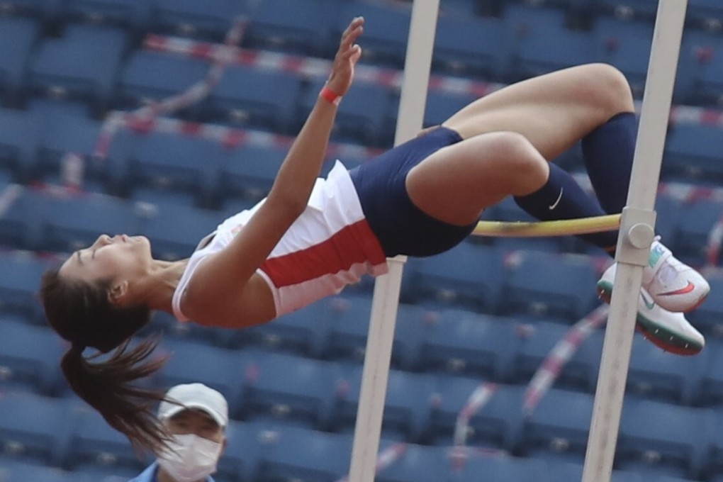 Cecilia Yeung clears the bar in her first competition in 20 months, having recovered from an Achilles tendon injury. Photo: Xiaomei Chen
