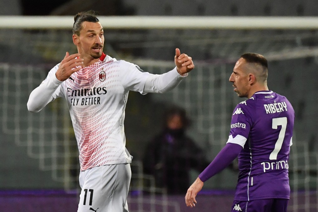 Zlatan Ibrahimovic made history in AC Milan’s win against Fiorentina. Photo: AFP