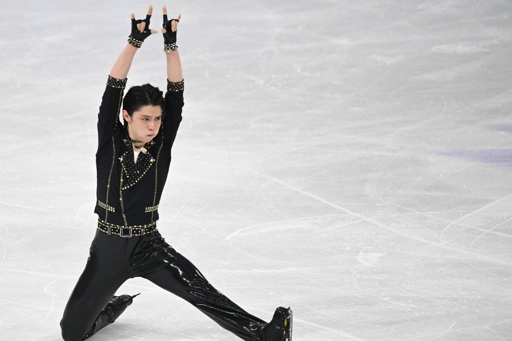 Japan’s Yuzuru Hanyu performs during the short programme event at the ISU World Figure Skating Championships in Stockholm. Photo: AFP