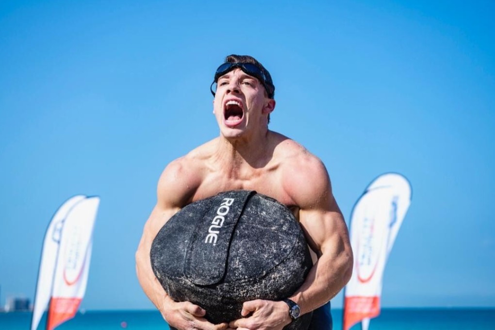 Spencer Panchik takes on his two brothers during 21.3. Photo: Dubai CrossFit Championship