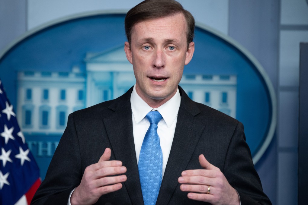 US National Security Adviser Jake Sullivan speaks at a press conference in Washington. Photo: TNS